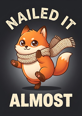 Cute Fox Nailed It Almost