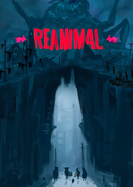 Reanimation Poster with Figures in Alley