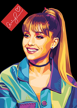 Ariana Grande Pop Art Portrait