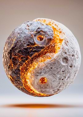 Yin Yang Lava Moon Sphere