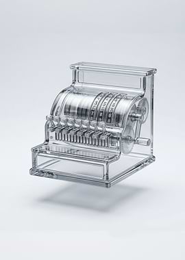 Transparent Vintage Cash Register