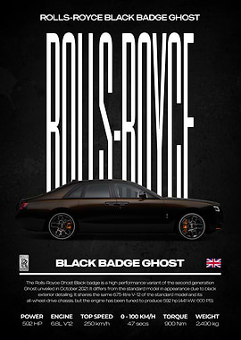Rolls-Royce Black Badge Ghost Poster