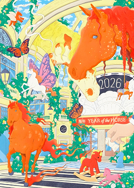 Year of the Horse Illustration