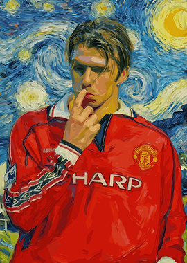 David Beckham in Starry Night Style