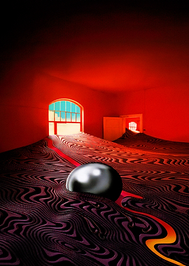 Surreal Room with Melting Landscape tame impala