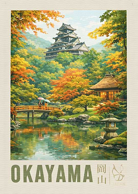 Autumn scene at Okayama Castle