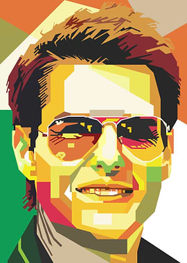Pop Art Portrait of Tom Cruise