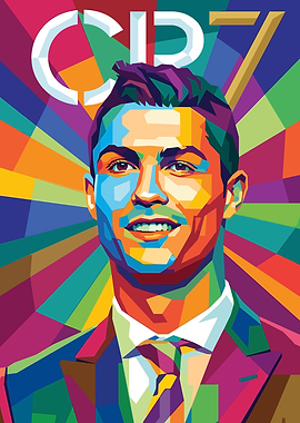 Cristiano Ronaldo CR7 Pop Art Portrait