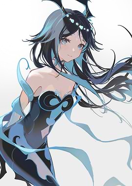 Girl with Blue and Black Hair