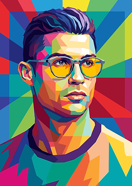 Cristiano Ronaldo Pop Art Portrait