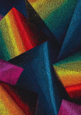 Vibrant Dotted Color Spectrum Art