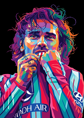 Antoine Griezmann Pop Art Portrait