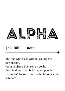 Alpha Definition Poster