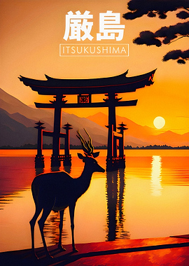 Itsukushima Torii Gate at Sunset