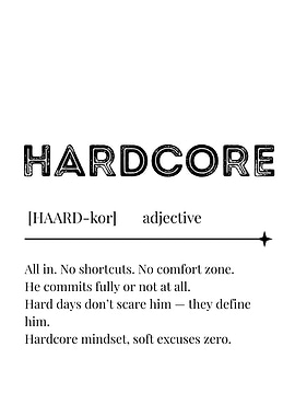 Hardcore Definition Poster