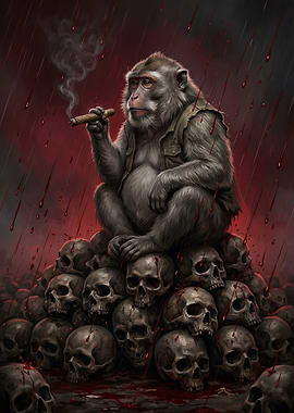 Monkey King on Skull Throne