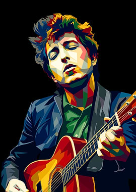 Bob Dylan Pop Art Portrait