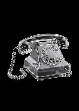 Transparent Rotary Dial Telephone