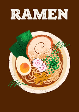 Ramen Bowl Illustration