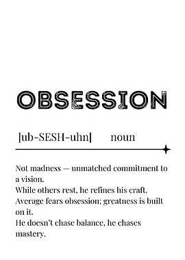 Obsession Definition Poster