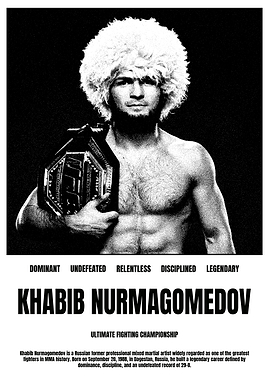 Khabib Nurmagomedov UFC Champion Poster