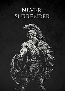 Spartan Warrior Never Surrender