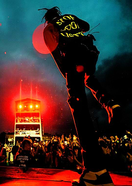 Rapper Performing on Stage travis scott