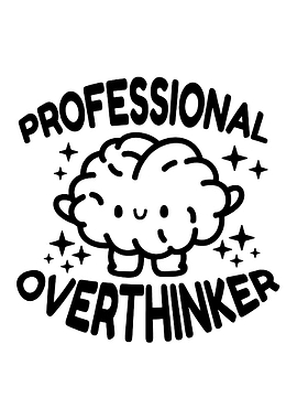 Professional Overthinker Brain Illustration