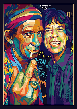 Mick Jagger and Keith Richards Pop Art