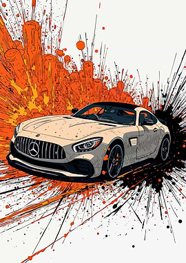 Mercedes-AMG GT with Orange Explosion