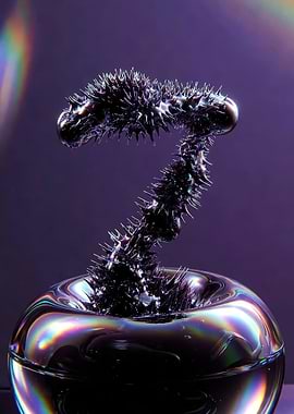 Ferrofluid Sculpture in Glass