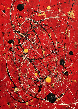 Abstract Drip Painting