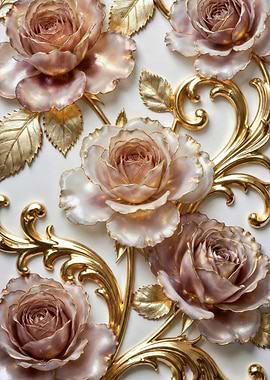 Ornate Golden Roses
