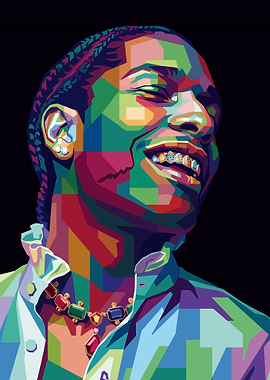 A$AP Rocky Pop Art Portrait