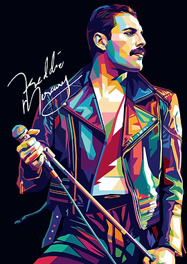 Freddie Mercury Pop Art Portrait