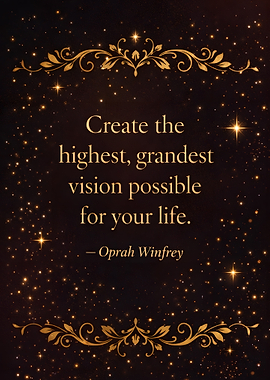 Inspirational Quote with Starry Background