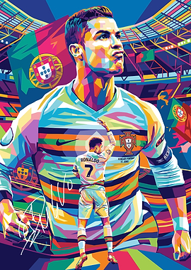 Cristiano Ronaldo Pop Art Portrait