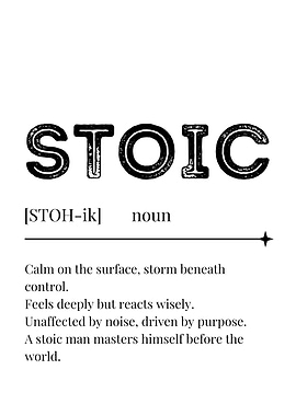Stoic Definition Poster
