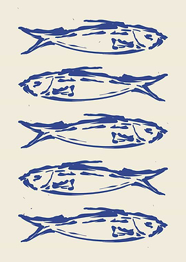 Blue Fish Illustration