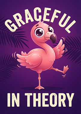 Funny Flamingo 'Graceful in Theory'