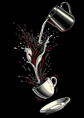 Coffee and Milk Splash