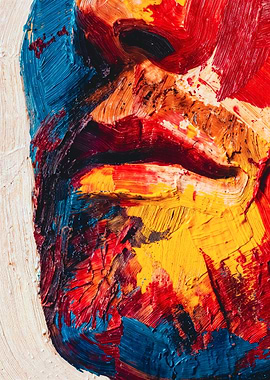 Bold Impasto Masculine Portrait