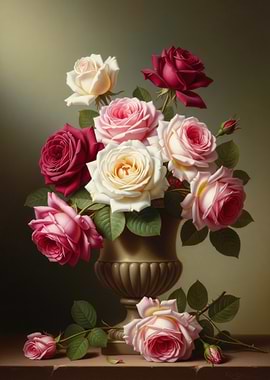Vase of Roses