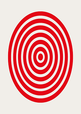 Red and White Concentric Circles