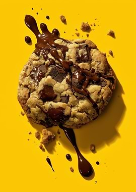 Chocolate Chip Cookie with Drizzled Chocolate