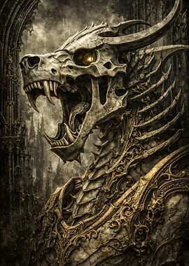 Gothic Dragon Skull Armor