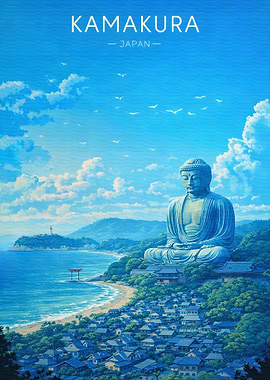 Kamakura Great Buddha and Coastline