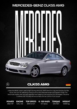 Mercedes-Benz CLK55 AMG Poster