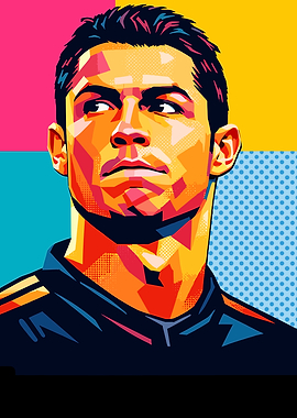 Cristiano Ronaldo Pop Art Portrait
