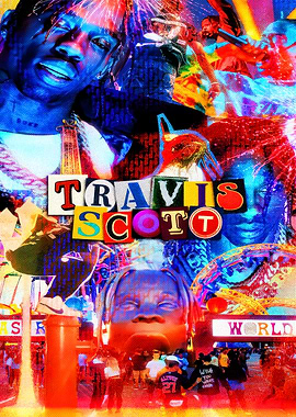 Travis Scott Collage Poster